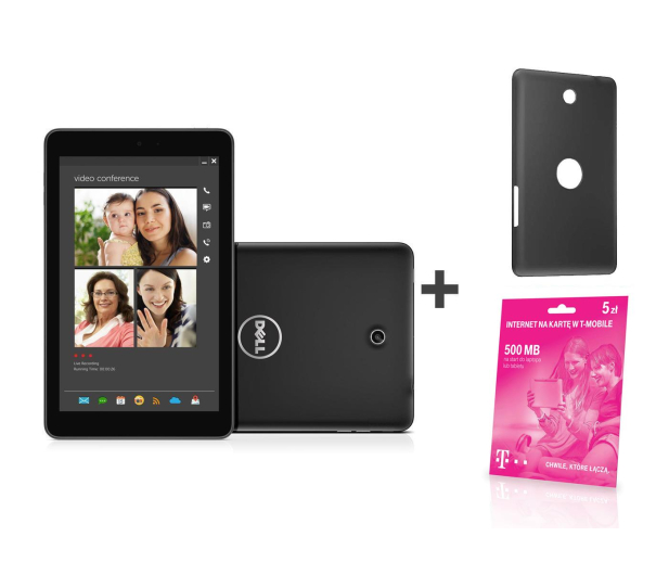 Dell Venue 8 Z2580/2GB/32/Android 3G czarny+ETUI - 181271 - zdjęcie
